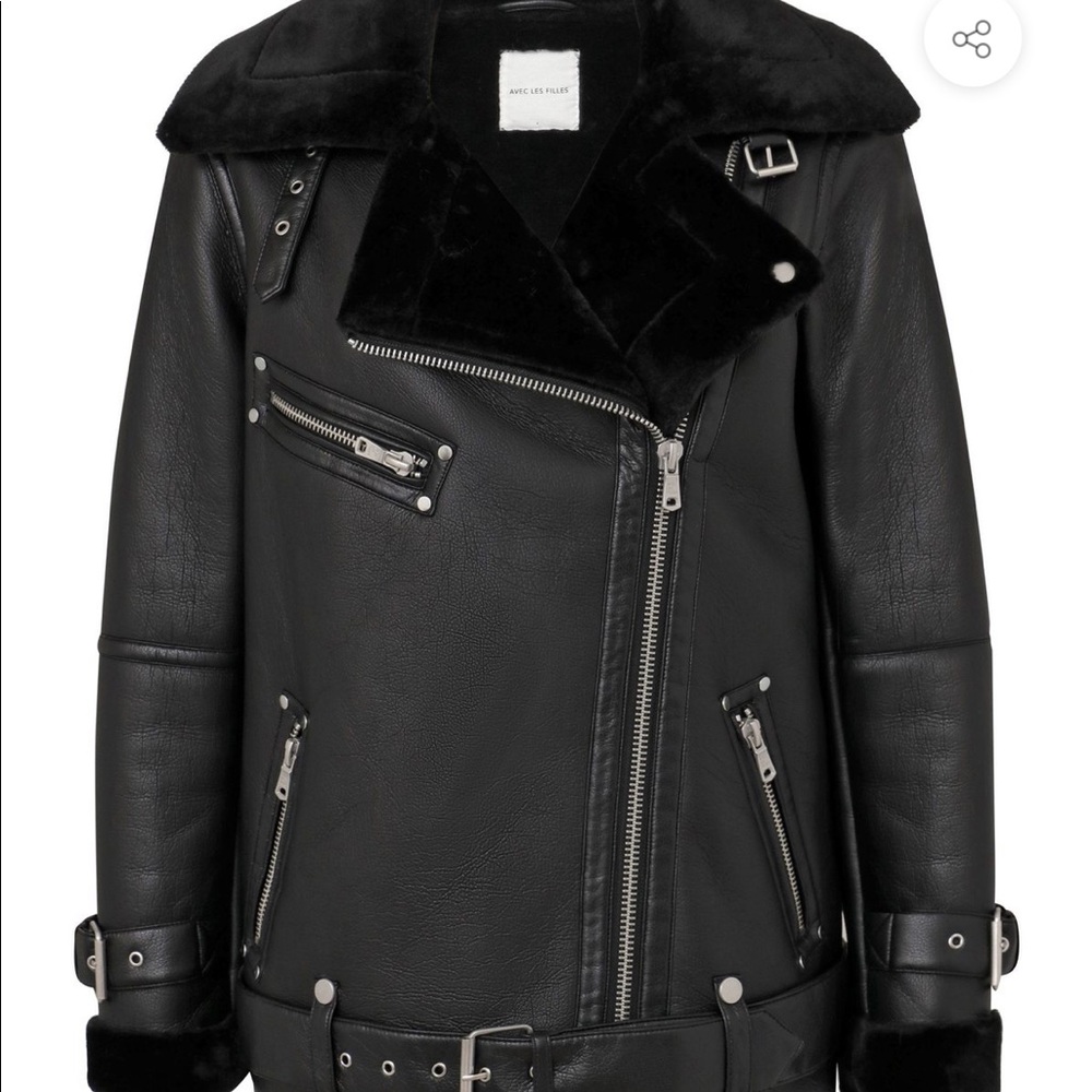 Faux Shearling Boyfriend Biker